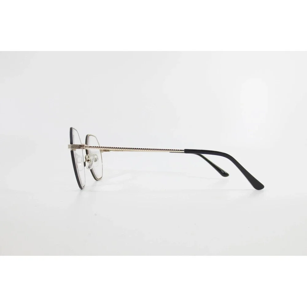 Chelsea Morgan CM 202225 GD Gold Geometric Heptagon Eyeglasses Frames 51-20-140